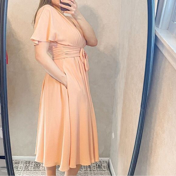 Gal Meets Glam Jane Tie Waist Midi Dress 2 - Picture 3 of 9